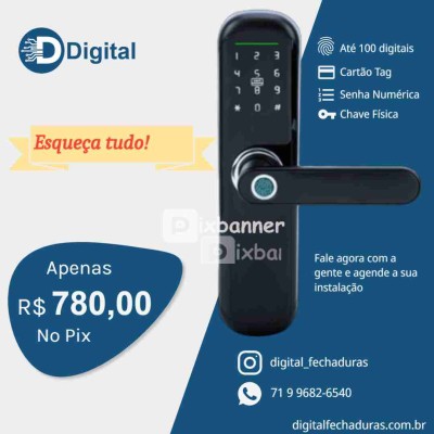 Instale uma fechadura digital